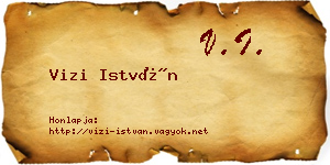 Vizi István névjegykártya